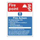 Fire Action Notice “Fire Point” – Photoluminescent (150mm x 200mm) FAN3P